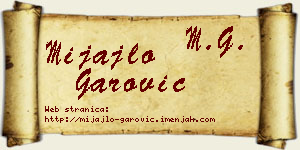 Mijajlo Garović vizit kartica